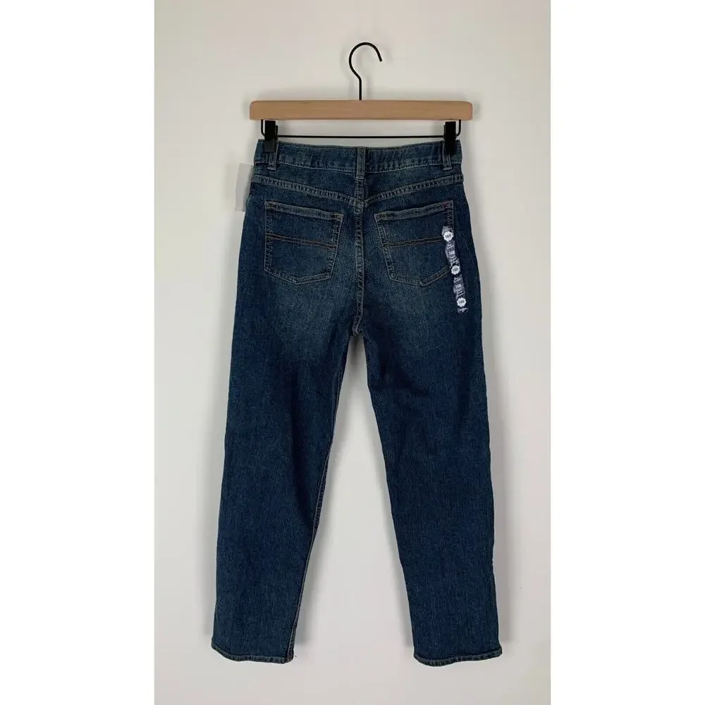 OshKosh B'gosh Boys Blue Straight Leg Denim Jeans 5-Pocket Design Size 14R NWT